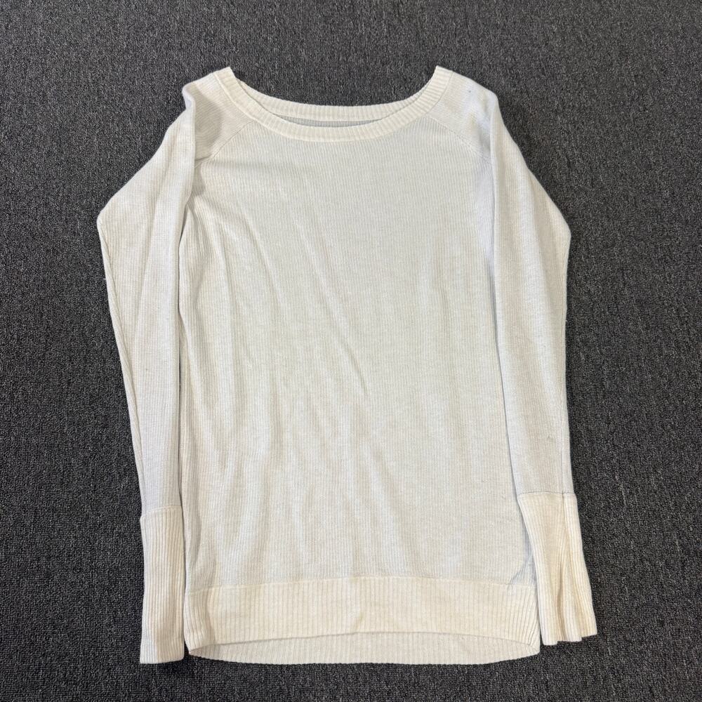 Vintage Y2k Lululemon White Knit Thermal Sincerely Yours Casual Longsleeve 4